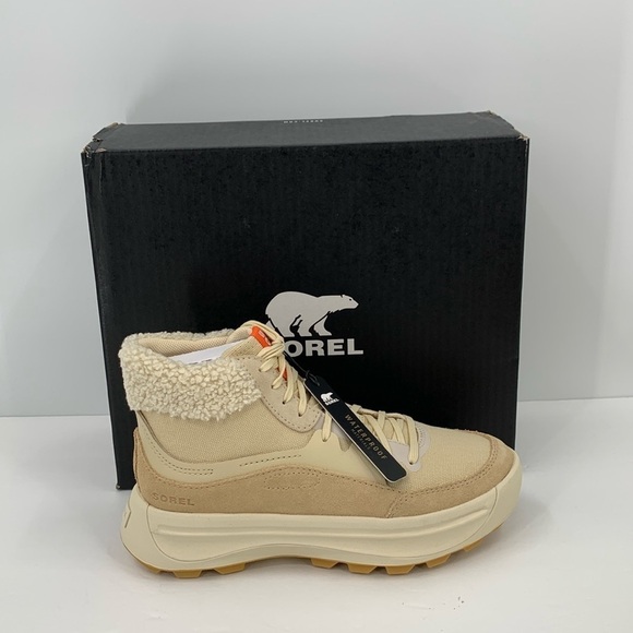 Sorel x Calia Out n About ONA mid sneaker boots winter waterproof tan new 9.5 - Picture 1 of 7